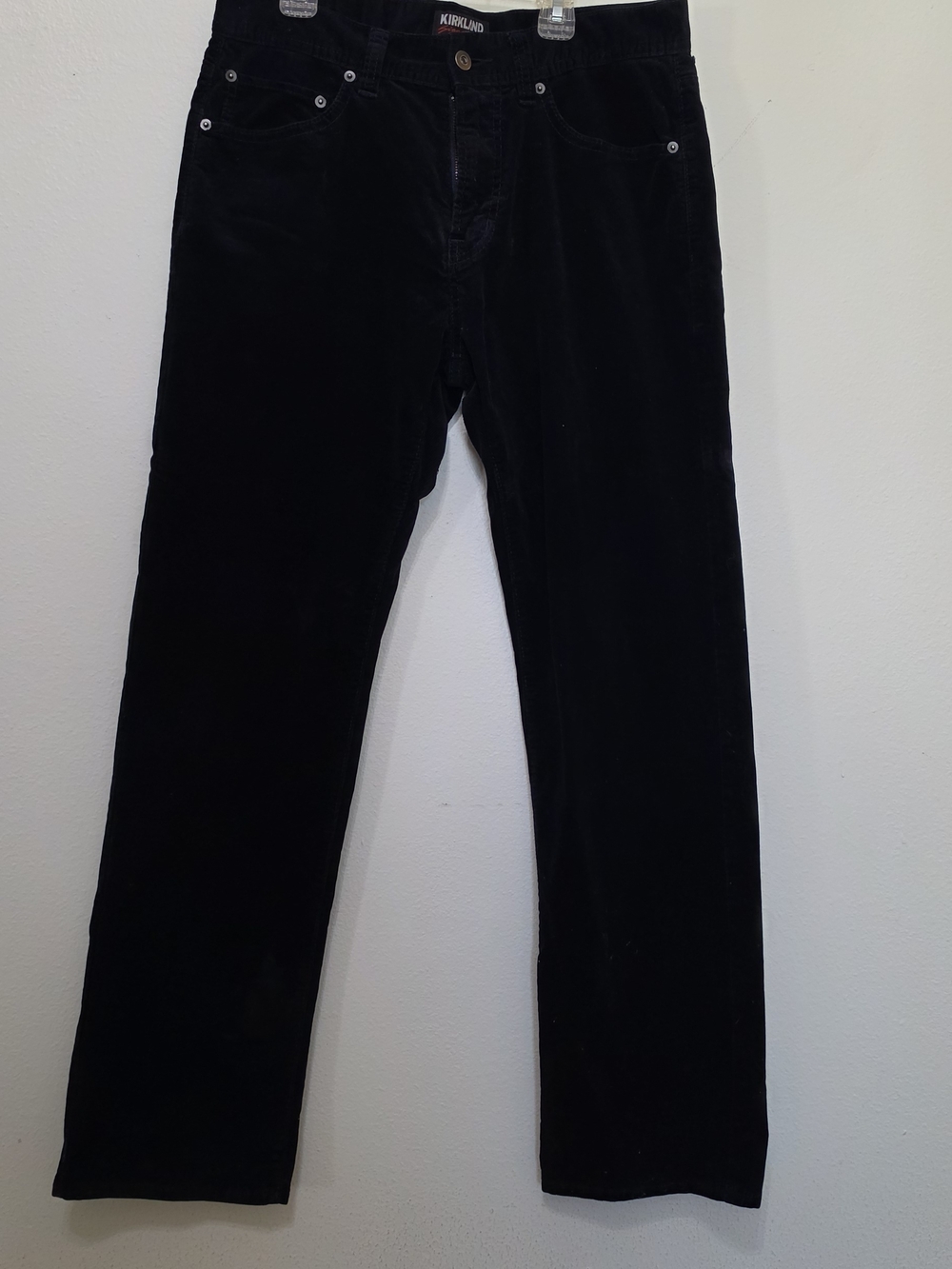 Kirkland Signature Black Corduroy Straight-Leg Men’s Pants